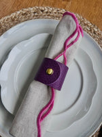 Load image into Gallery viewer, 2 Personalised Leather Napkin Rings
