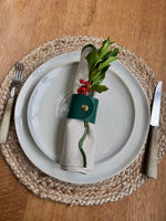 Load image into Gallery viewer, 2 Personalised Leather Napkin Rings
