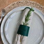 Load image into Gallery viewer, 2 Personalised Leather Napkin Rings

