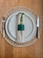 Load image into Gallery viewer, 2 Personalised Leather Napkin Rings
