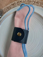 Load image into Gallery viewer, 2 Personalised Leather Napkin Rings
