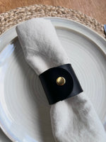 Load image into Gallery viewer, 2 Personalised Leather Napkin Rings
