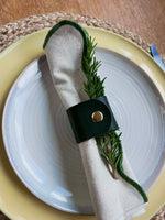 Load image into Gallery viewer, 2 Personalised Leather Napkin Rings
