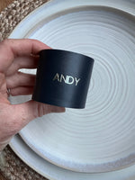 Load image into Gallery viewer, 2 Personalised Leather Napkin Rings
