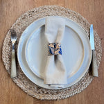 Load image into Gallery viewer, 2 Marbled Leather Napkin Rings
