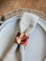 Load image into Gallery viewer, 2 Marbled Leather Napkin Rings
