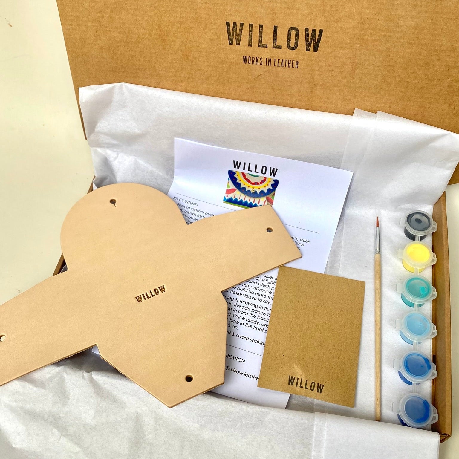 DIY Kit - Hand Paint Your Own Leather Purse