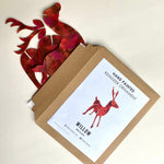 Load image into Gallery viewer, Hand Painted Leather Reindeer Decoration
