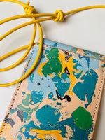 Load image into Gallery viewer, SECONDS Handmade Leather Marbled Phone Carrier - Personalisation available
