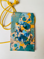 Load image into Gallery viewer, SECONDS Handmade Leather Marbled Phone Carrier - Personalisation available
