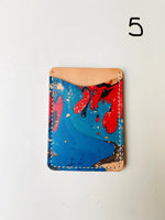 Load image into Gallery viewer, SECONDS- Leather Marbled Card Holder
