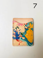 Load image into Gallery viewer, SECONDS- Leather Marbled Card Holder
