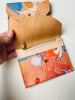 Load image into Gallery viewer, SECONDS - Handmade Leather Zip Purse - Marbled
