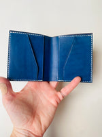 Load image into Gallery viewer, SECONDS Handmade Leather Wallet - Navy

