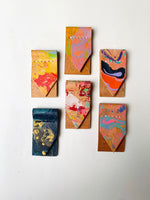 Load image into Gallery viewer, SECONDS - Handmade Marbled Leather Bookmark
