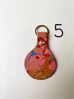 Load image into Gallery viewer, SECONDS - Handmade Leather Marbled Keyring - Personalisation Available
