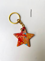 Load image into Gallery viewer, SECONDS - Handmade Leather Star Keyring - Personalisation Available
