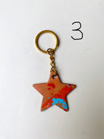 Load image into Gallery viewer, SECONDS - Handmade Leather Star Keyring - Personalisation Available
