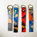 Load image into Gallery viewer, SECONDS Handmade Leather Marbled Keyring - Personalised
