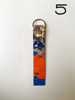 Load image into Gallery viewer, SECONDS Handmade Leather Marbled Keyring - Personalised
