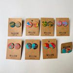 Load image into Gallery viewer, SECONDS - Medium Handmade Leather Earrings - Marbled
