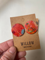 Load image into Gallery viewer, SECONDS - Large Handmade Leather Earrings - Marbled
