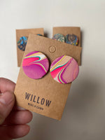 Load image into Gallery viewer, SECONDS - Large Handmade Leather Earrings - Marbled
