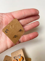 Load image into Gallery viewer, SECONDS - Small Handmade Leather Earrings - Marbled
