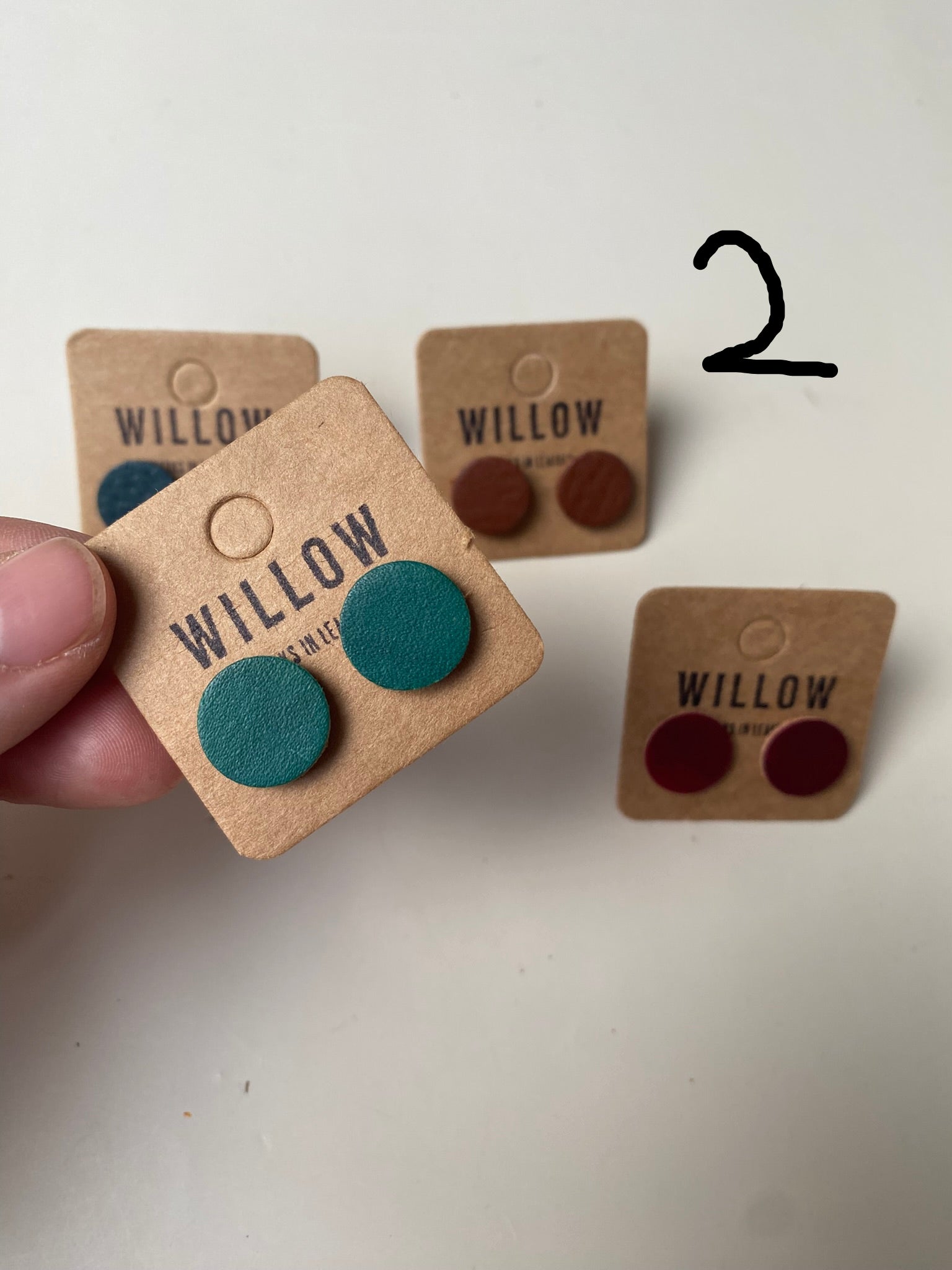 SECONDS - Small Handmade Leather Earrings