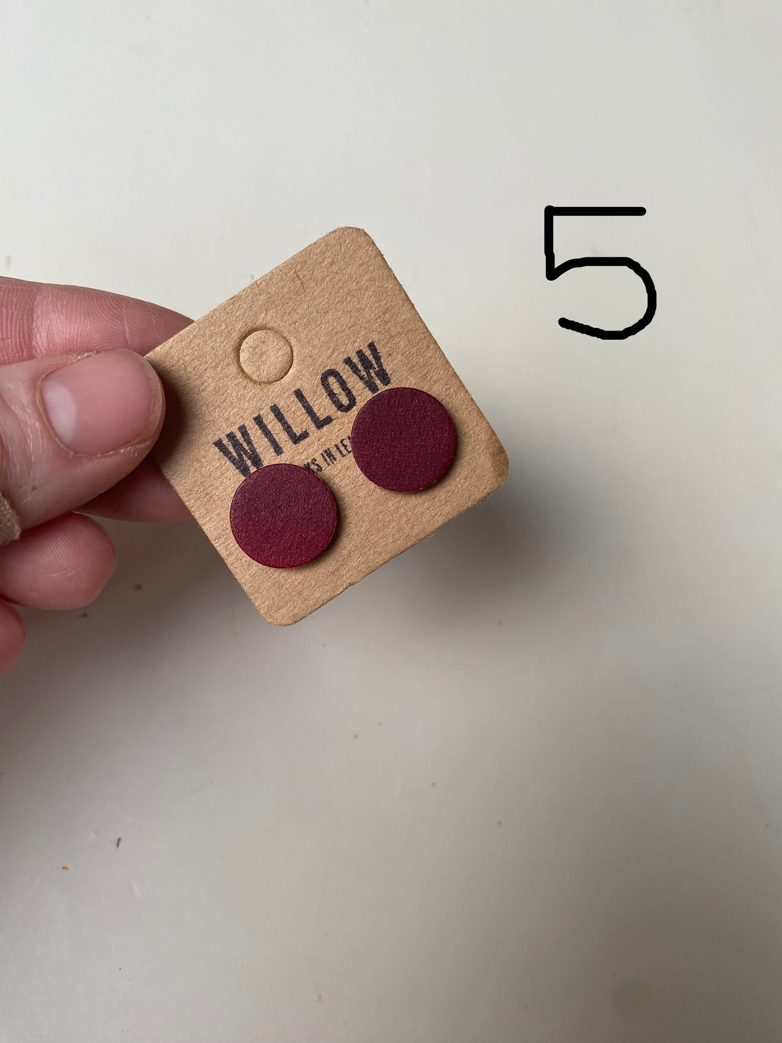 SECONDS - Small Handmade Leather Earrings