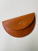 Load image into Gallery viewer, SECONDS Small Slim Handmade Leather Halfmoon Crossbody Bag - Brown
