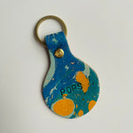 Load image into Gallery viewer, Handmade Leather Marbled Keyring - Personalisation Available
