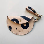 Load image into Gallery viewer, Handmade Leather Mini Moon Purse - Leopard
