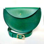 Load image into Gallery viewer, Small Handmade Leather Halfmoon Crossbody Bag - Hand Dyed
