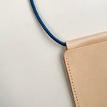 Load image into Gallery viewer, Handmade Leather Phone Carrier With Coloured Strap
