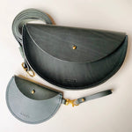 Load image into Gallery viewer, Small Handmade Leather Halfmoon Crossbody Bag - Smooth
