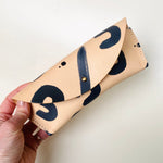 Load image into Gallery viewer, Handmade Leather Sun Glass Case - Hand Painted Leopard
