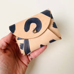Load image into Gallery viewer, Handmade Leather Personalised Card Purse/Wallet - Hand Painted
