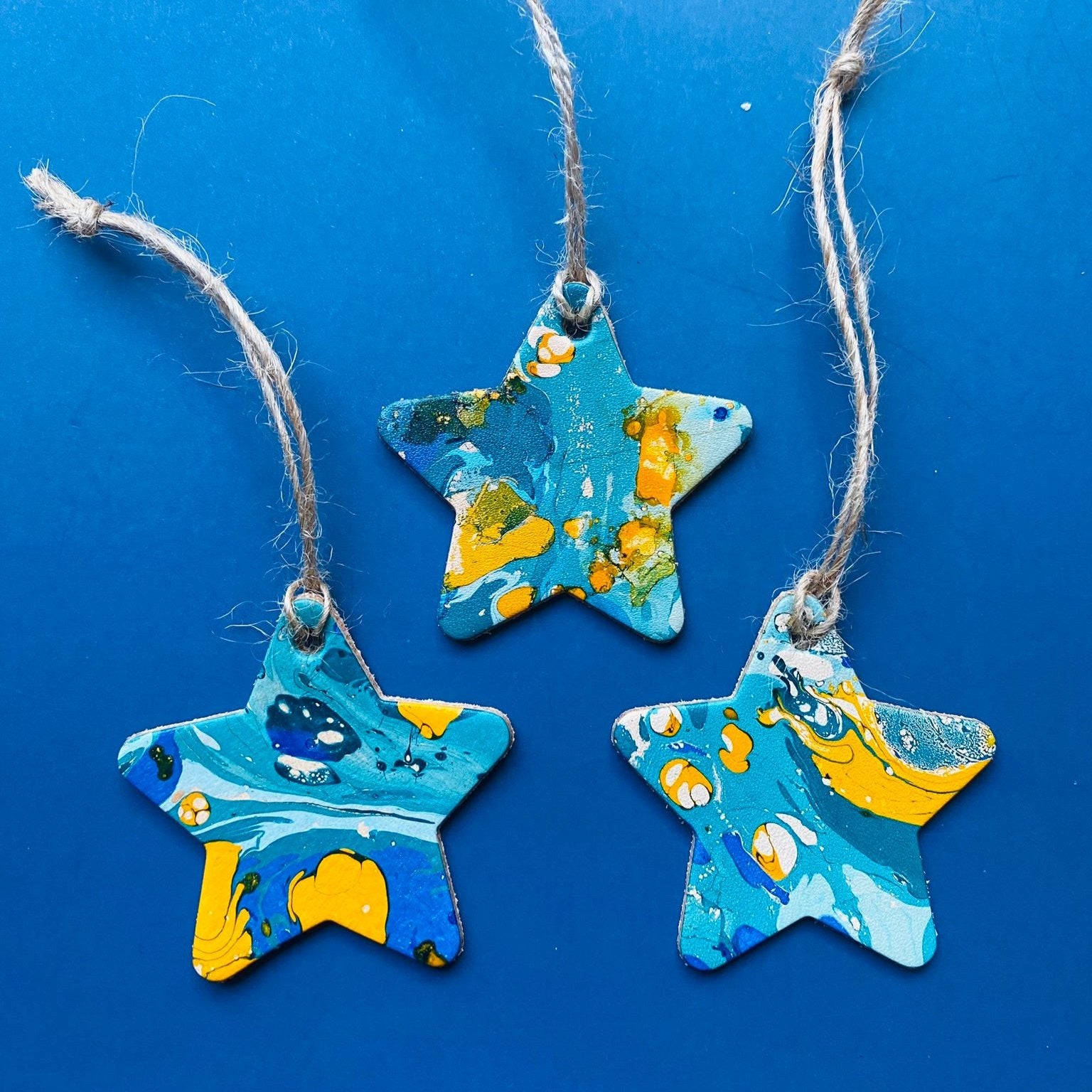 Marbled Star Decoration Set