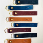 Load image into Gallery viewer, SECONDS- Handmade personalised DAD leather keyring - Hand Painted/Dyed
