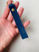 Load image into Gallery viewer, SECONDS- Handmade personalised DAD leather keyring - Hand Painted/Dyed
