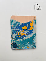 Load image into Gallery viewer, SECONDS- Leather Marbled Card Holder
