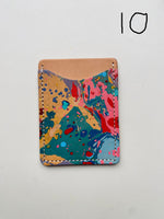 Load image into Gallery viewer, SECONDS- Leather Marbled Card Holder
