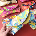 Load image into Gallery viewer, Handmade Marbled Leather Glasses Case - Large
