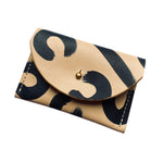 Load image into Gallery viewer, Handmade Leather Card Purse - Hand Painted Leopard
