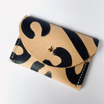 Load image into Gallery viewer, Handmade Leather Card Purse - Hand Painted Leopard
