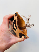 Load image into Gallery viewer, Handmade Leather Glass Case - Hand Painted Leopard
