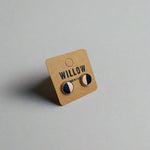 Load image into Gallery viewer, Small Handmade Leather Earring Studs - Marbled
