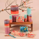 Load image into Gallery viewer, Handmade Marbled Leather Glasses Case

