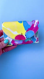 Load and play video in Gallery viewer, Handmade Leather Card Purse - Marbled
